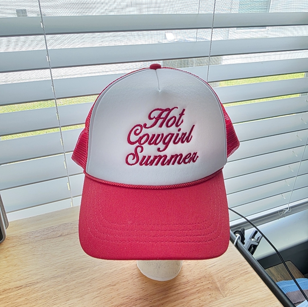 Hot Cowgirl Summer Red Trucker Hat